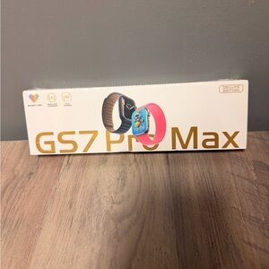 GS7 Pro Max Smartwatch with Brown and Pink Bands